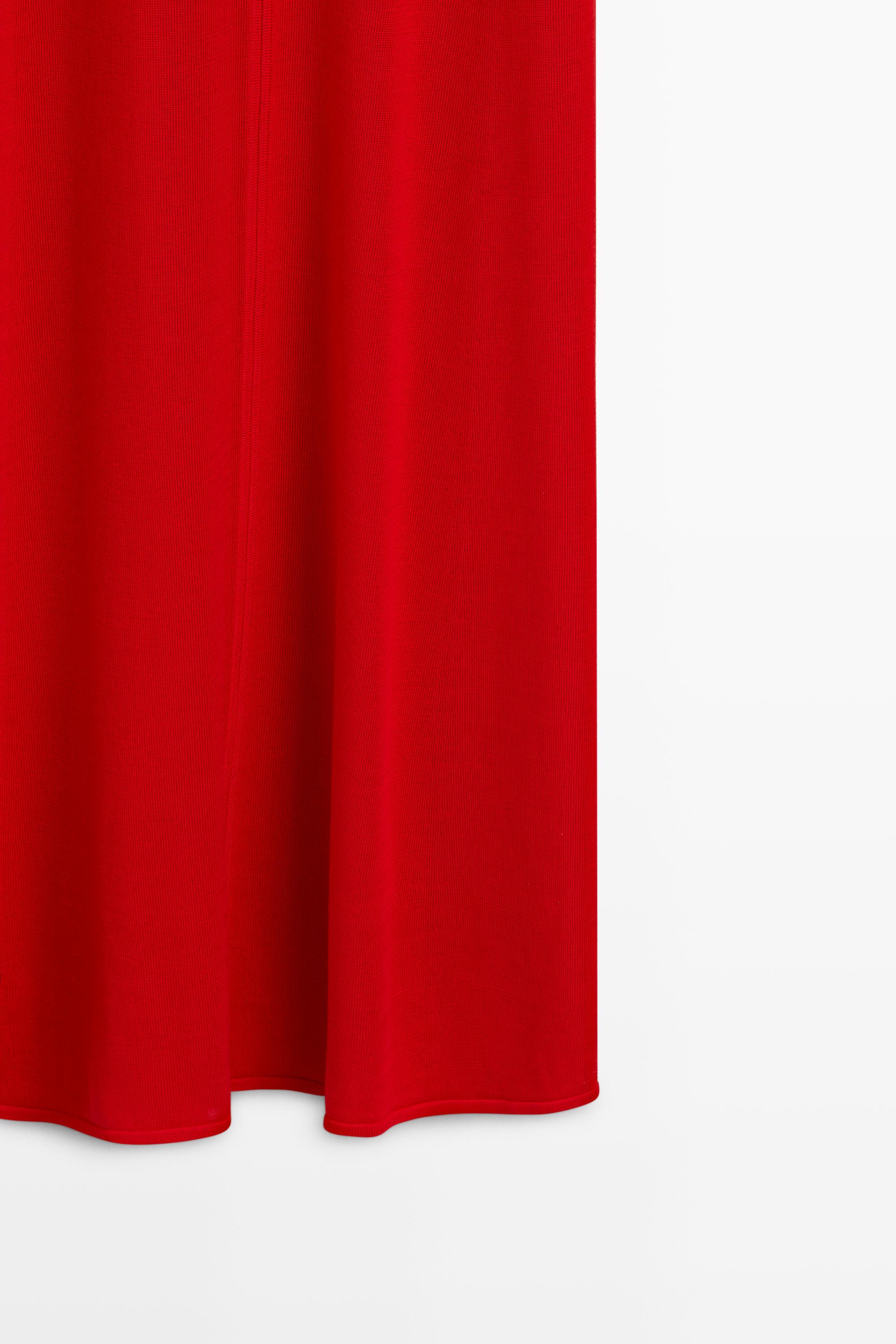 Robe midi en maille col V